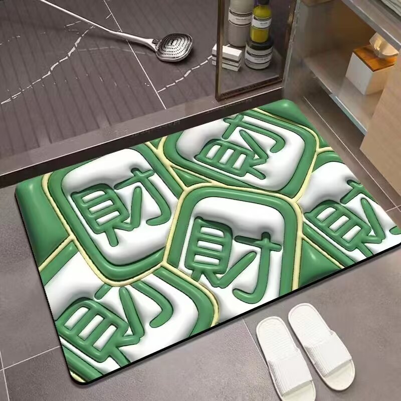 Alfombra de drenaje para cocina o baño, tejido absorbente, base antideslizante y superficie de goma suave