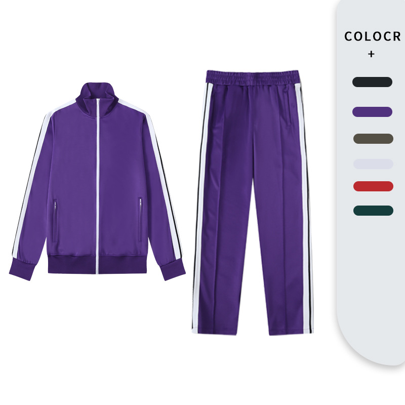 Autumn and Winter New Casual Sportswear Suit Colored High School Uniform Couples Long Sleeve Sports Suit Group Suit