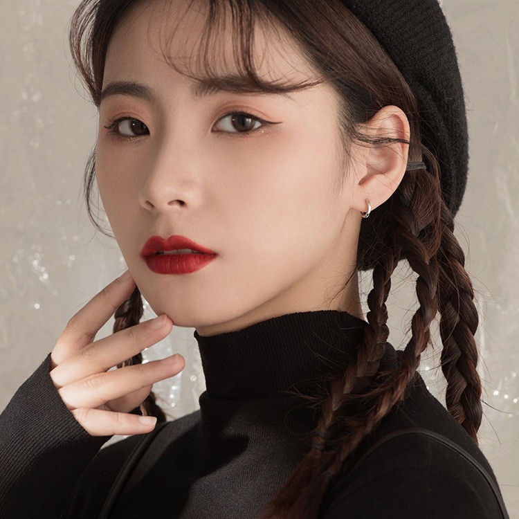 925 aguja de plata esterlina anillo de oreja círculo hebilla de oreja 2021 nueva moda pendientes de dormir