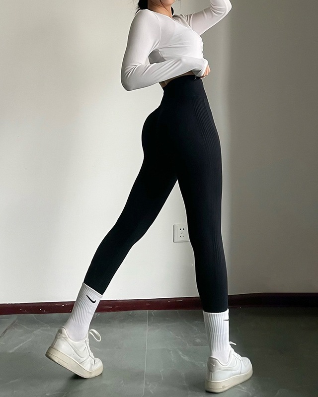 欧美蜜桃提臀健身裤女无缝针织运动瑜伽九分裤跨境电商爆款批发价|undefined