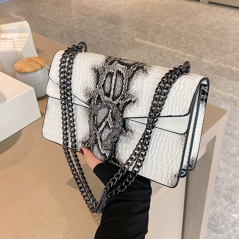 Cross-Border Bags 2025 New European and American Fashion Dionysian Small Square Bag Chain Style Printed Shoulder Bag Women's Crossbody Bag