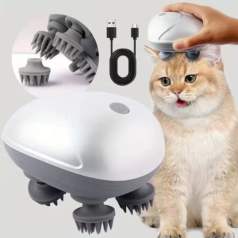 ミニヘッドマッサージャー充電式ペットマッサージャー電気頭皮ドラゴン電気爪ハンド多機能もみほぐし理学療法器具|undefined