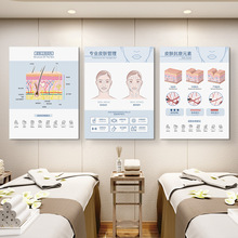 美容院装饰画会所工作室背景墙壁画宣传海报皮肤管理挂画轻奢