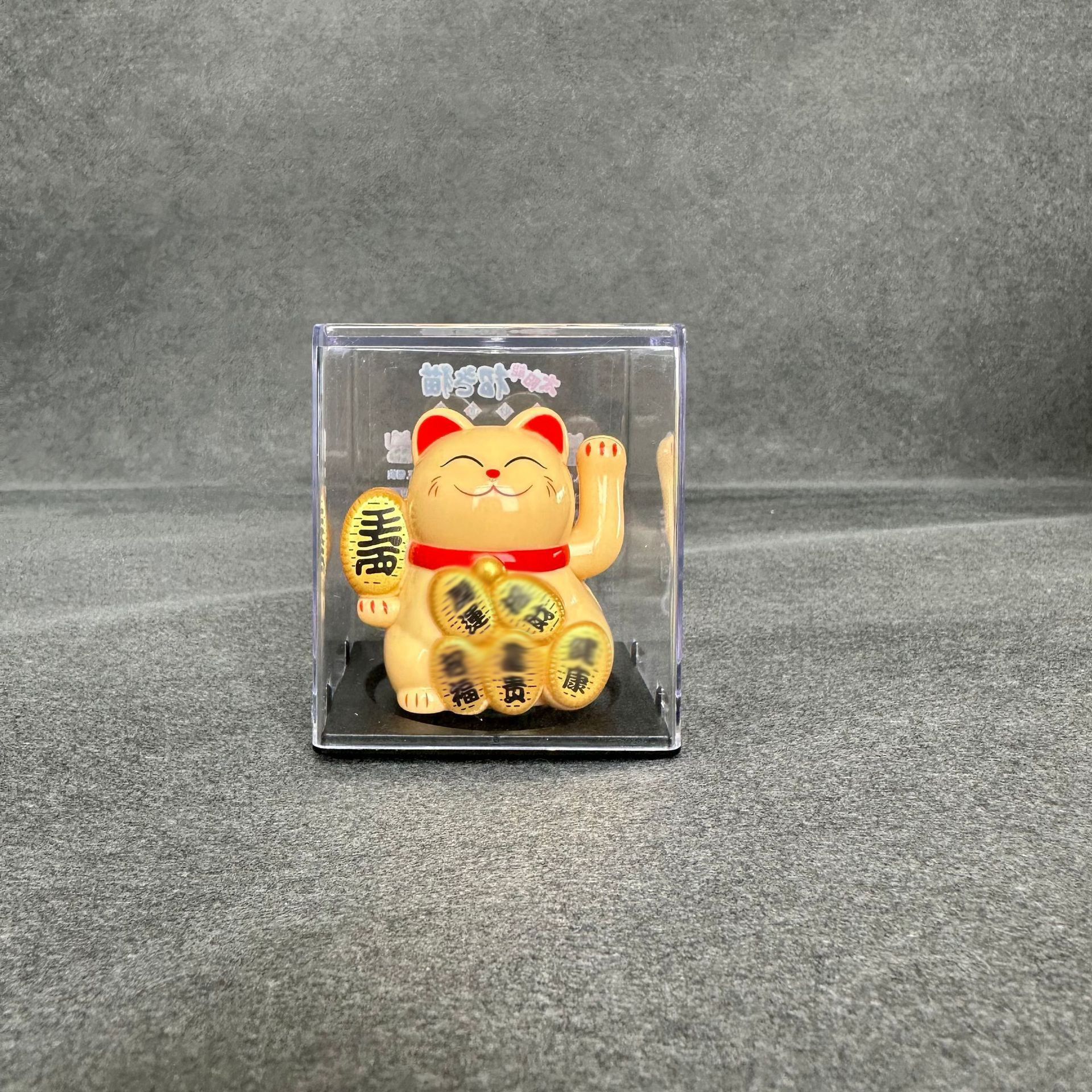 Gato de la suerte solar pequeño gato de la mano de la energía de la luz gato mini gato interior del coche regalo de la oficina decoración de apertura
