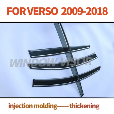 TOYOTA VERSO 2009-2018 Window visor (Rain shield) - toyota-verso-2009-2018-ps-with-silver-bright-strips-of-car-windows-and-rain-shields-4-pieces-suitable-for-cross-border-batches