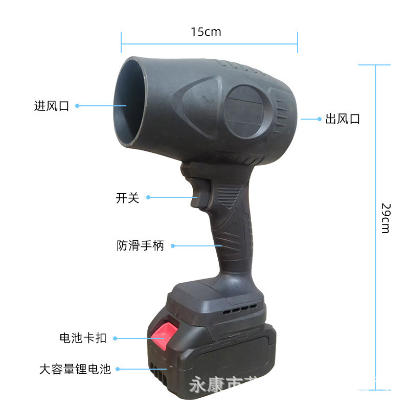 ハイパワーダクト強力ファン、リチウム電池ストームブロワー、タービンブロワー、葉吹き、水吹き、除塵加工品ブロワー、ブロワー|undefined