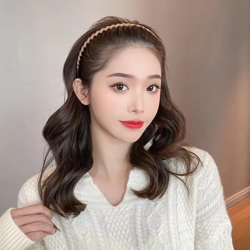 洗顔、フェイシャルマスク、ヘアバンド、レディースヘッドバンド、シンプルなネットセレブの歯付き小枝毛整理品、ヘアバンド、ヘアピン|undefined