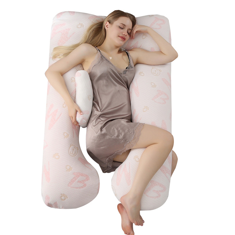 Cross-border U-shaped maternity pillow Side Sleeper pillow removable and washable U-shaped pillow nap pillow cushion waist pillow factory pillow wholesale