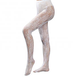 欧美连裤袜渔网袜时尚女孩性感纹身花边体图片提花蕾丝镂空