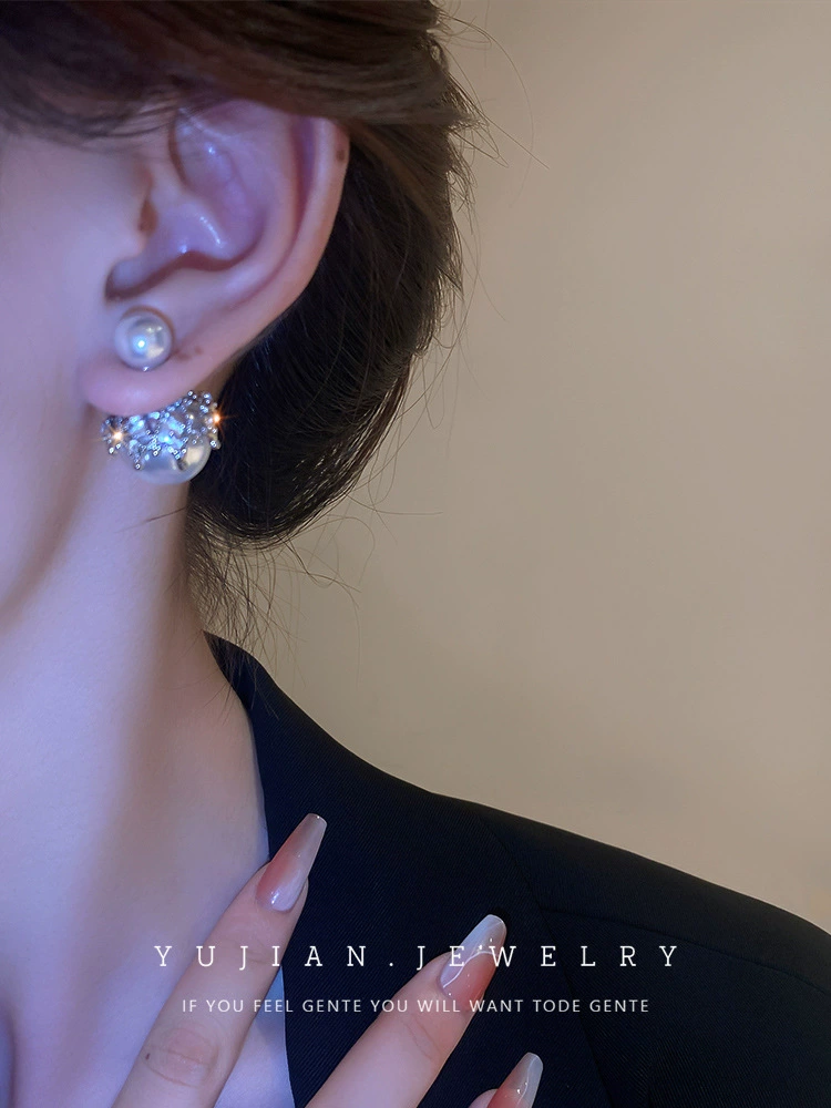 Серьги (Baoyu) S925 серебряные штифты с бантом и микроинкрустацией, малый яркий модный стиль
