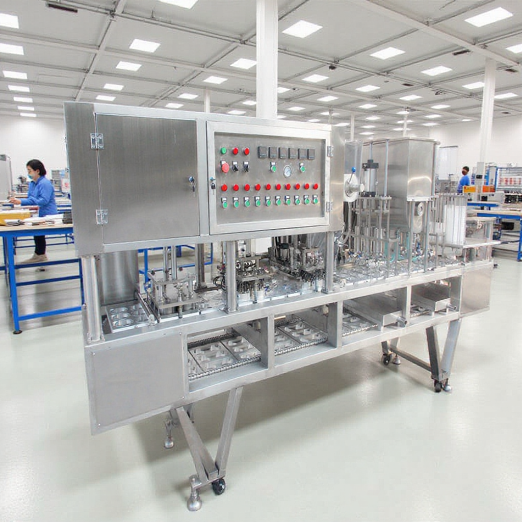 QL-6杯装小米粥 绿豆沙 银耳汤 椰子奶茶自动充填灌装封口机