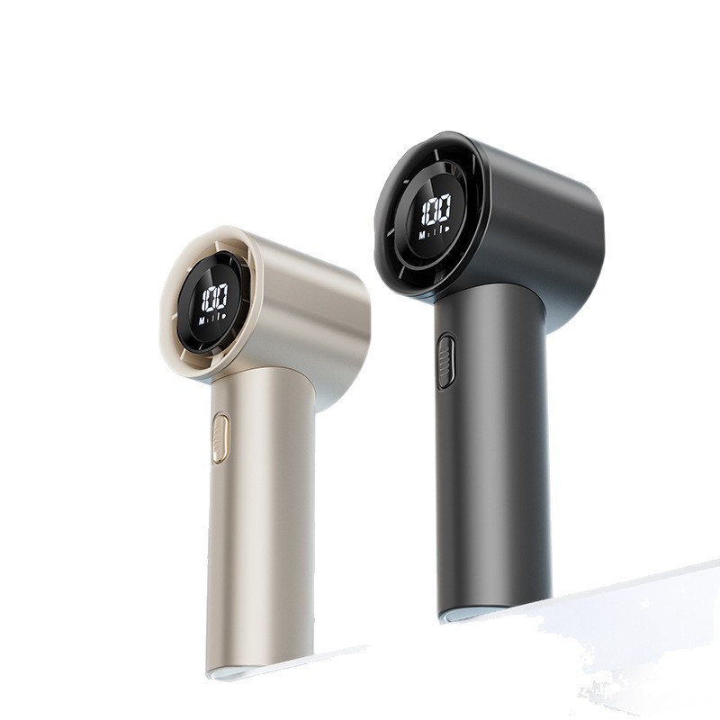 Ventilador de mano pequeño ventilador de escritorio de pantalla digital doméstico de larga duración USB recargable ventilador de refrigeración portátil al aire libre