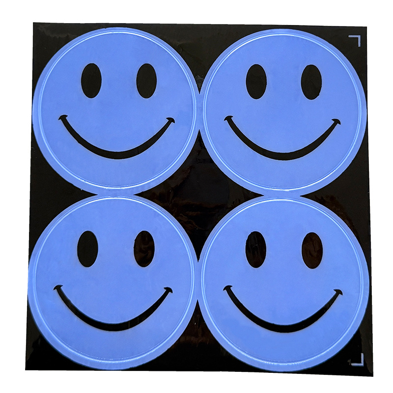 65*65*하늘색*PVC 반사 격자+자체 접착