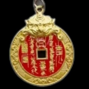 新款貔貅山鬼花钱钥匙扣仿朱砂山鬼花钱挂件八卦钱钥匙扣挂饰|undefined
