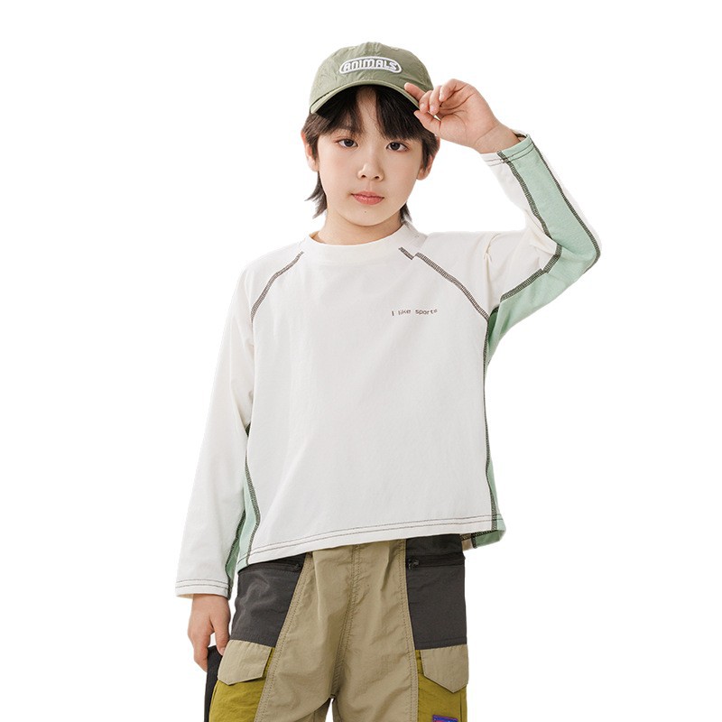 儿童速干衣男童女孩运动服防晒透气T恤学生长袖上衣户外训练春夏