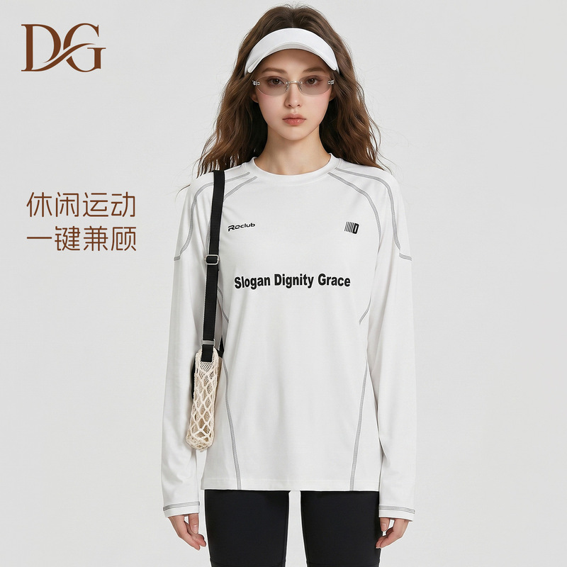 American retro style unisex sports quick-dry long-sleeve thin T-shirt, fashionable yoga cover-up, fitness quick-dry clothing 2953 American retro style unisex sports quick-dry long-sleeve thin T-shirt, fashionable yoga cover-up, fitness quick-dry clothing 2953
