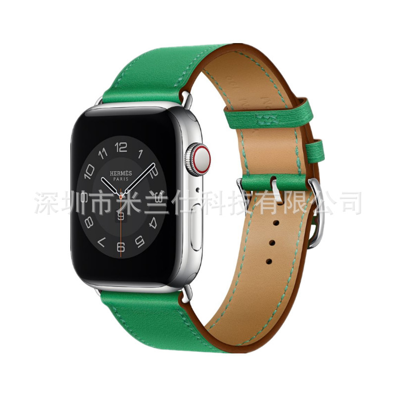 Adecuado para Apple Watch applewatch Correa S9 cuero genuino iwatch456789SE deportes ultra2 fabricante