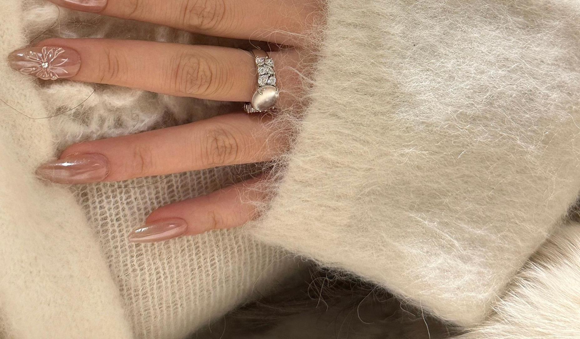 Collier en argent pur pour tout le corps avec chaîne de clavicule en jade et mousse d'eau, bijoux Xiancan, nouveauté, luxe léger, vent frais_voghion.com