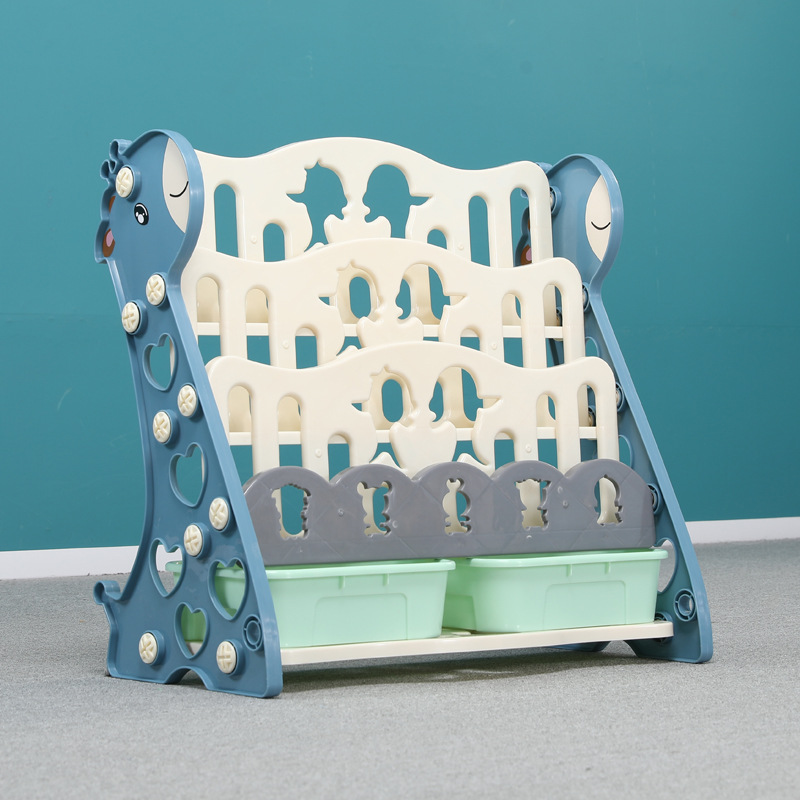 Estantería de juguete para bebés para niños estantería de libros de fotos de acabado de piso para niños gabinete de almacenamiento grande multicapa para bebés
