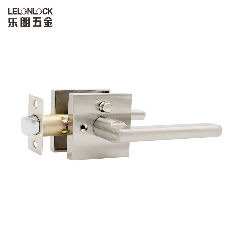 Cerradura de aleación de zinc personalizada de tres barras cerradura interior sin llave cerradura de la puerta del baño cerradura de mano de bola universal