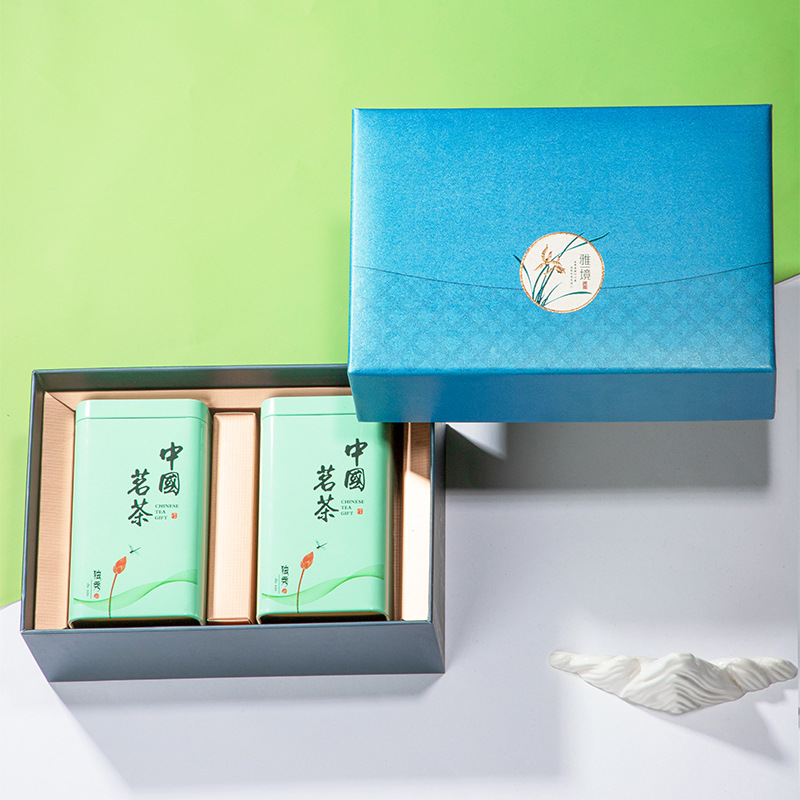 茶叶包装空盒礼盒绿茶红茶中式礼品茶叶罐铁罐手工盒密封小包装