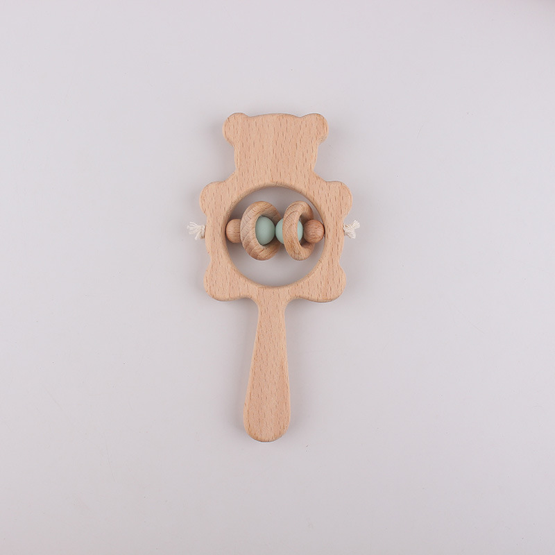 Juguetes de madera de haya para niños osos de hayales de madera artesanía ornamentación fábrica de juguetes decorativos