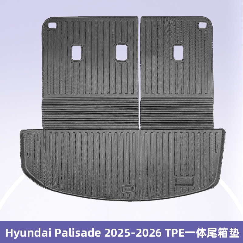 Para Hyundai Palisade 2025 Combustible / Hybrid TPE Foot Pad 3D Material de respaldo para todo el tiempo