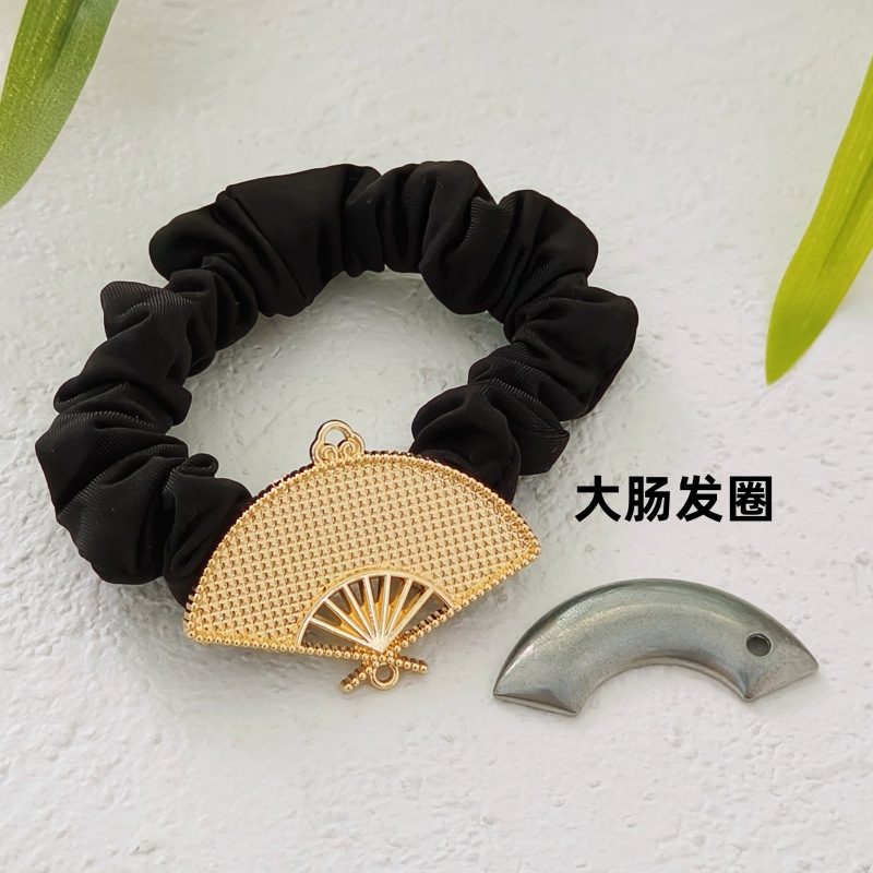 亿簪饰品DIY非遗宋锦手工diy扇子发绳 胸针压襟吊坠 底胚带盖材料|undefined