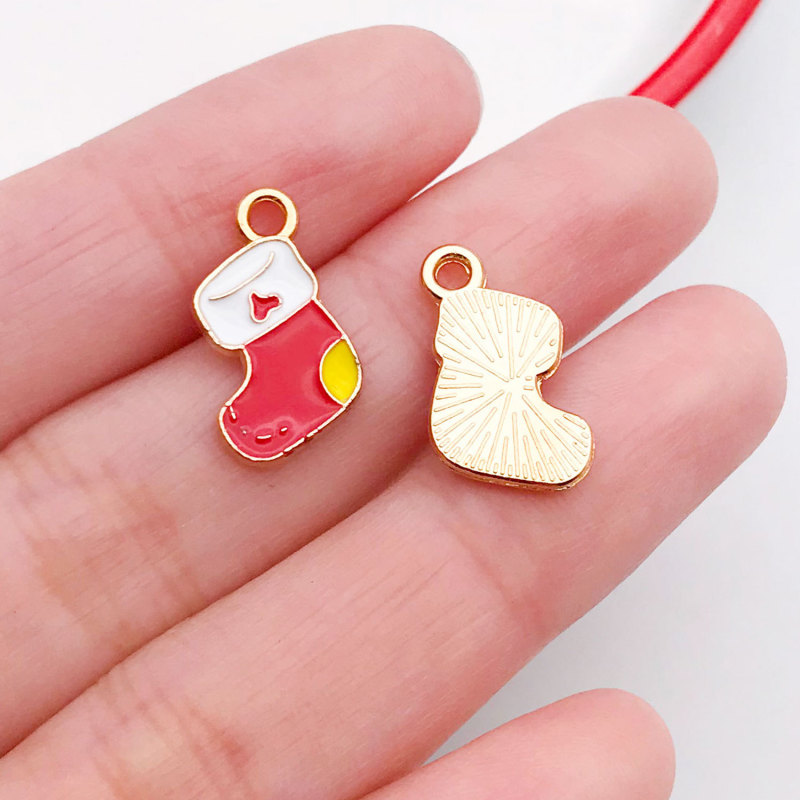 30種類のクリスマスツリーを混ぜた老人雪花ヘラジカ滴油合金ペンダント手作りdiyペンダントアクセサリー|undefined