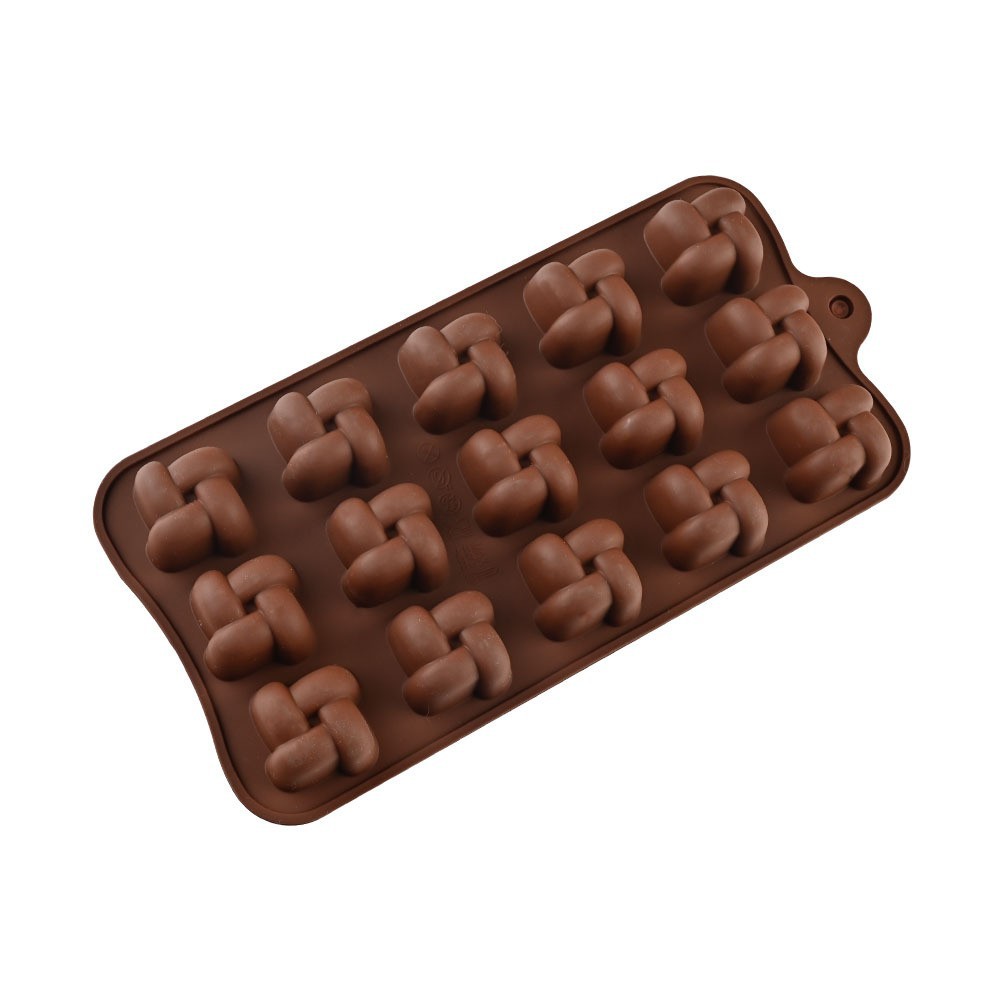 Chinese style silicone chocolate mold Chinese knot pudding baking tools ice mold jelly candy wholesale