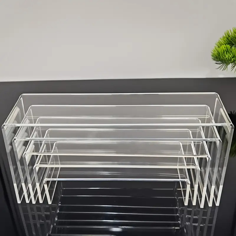 厂家加厚亚克力U型置物架桌面分层展示架化妆品架饰品架定鞋子架