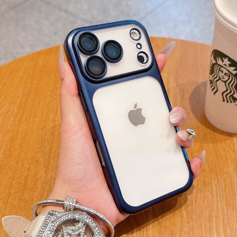 适用苹果17promax手机壳自带镜头膜电镀磨砂 iPhone17Air防摔硬套|undefined