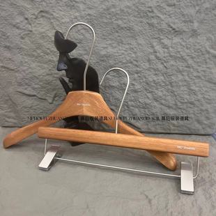 J8 Lacquer Solid Women's Clothing Support Walnut Oak Feel Wooden Clothes Hanger Clothing Store Non-Slip Pants G3
