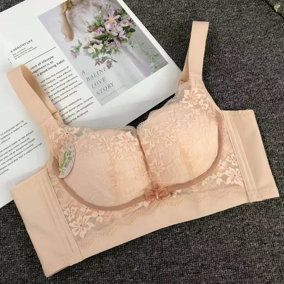 Bréster de alta calidad estilo de encaje jacquard transpirable ajustable confort lateral plegable ropa interior de botón múltiple