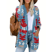 I 72575 Halloween Printed Knit Cardigan ��ʥ��ӡ����֯����ŷ