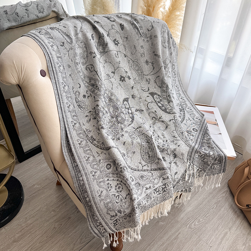 Chal de Jacquard de Imitación Cachemira Térmico para Primavera image 10