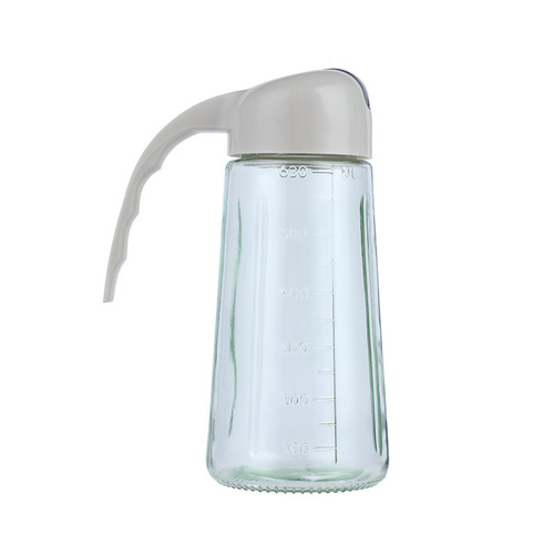Kitchen condiment jar set sealed moisture-proof sprinkling bottle automatic opening and closing oil pot spoon lid integrated condiment bottle wholesale