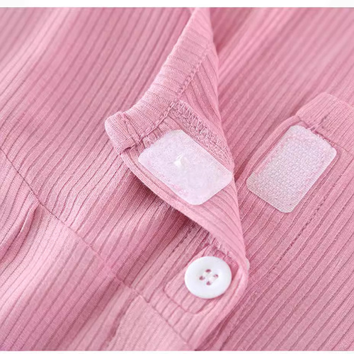 Hospital gown, easy to put on and take off, nursing gown, fracture free, fully open, bedridden elderly summer short-sleeved T-shirt pants wholesale