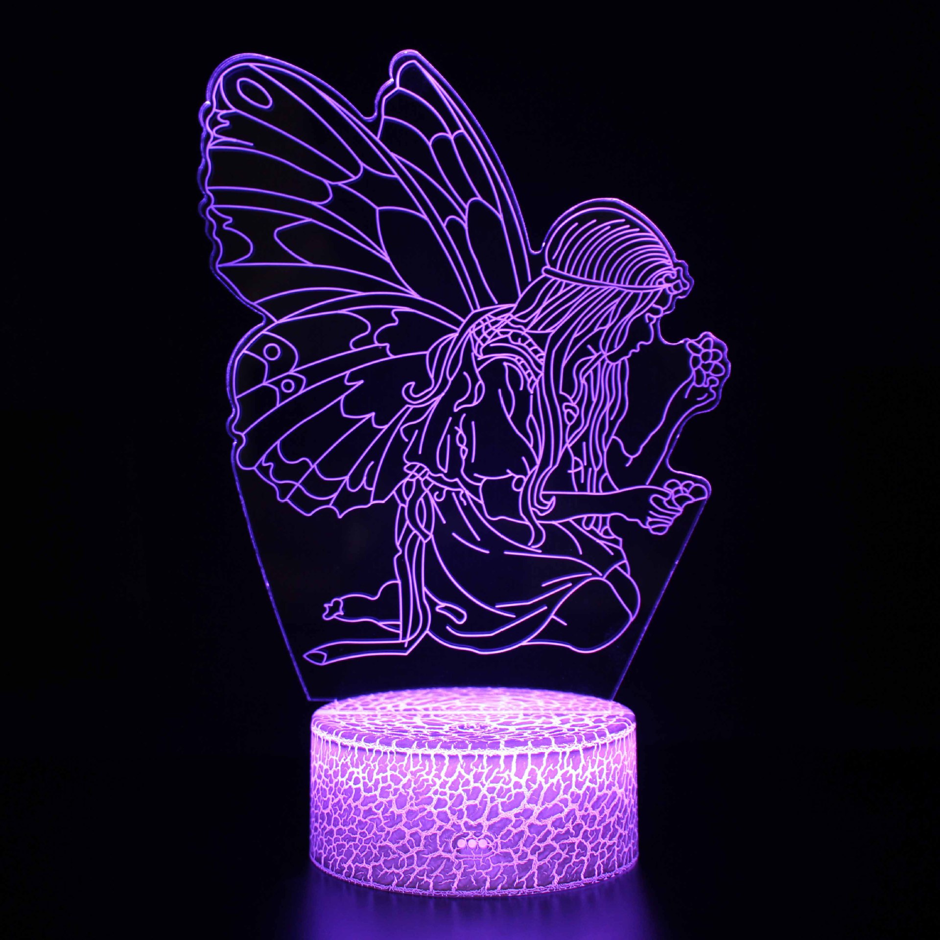 Luz de noche LED personalizada Jesús Virgen Ángel serie lámpara de mesa regalo creativo acrílico 3D noche luz al por mayor