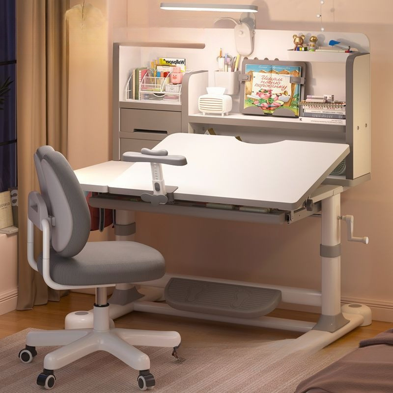 2025 Home Writing Study Table Kidsren's New Kidsren's Desk Primary School Students Homework Table Liftable Metal