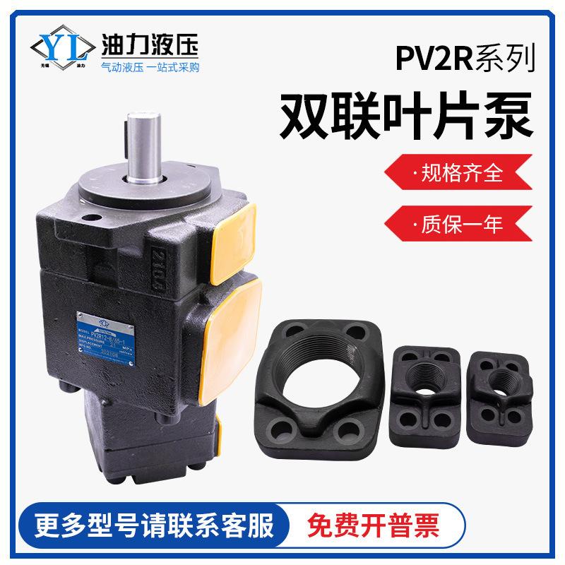 Pv2R1-19F Double Vane Pump Low Noise High Precision Hydraulic System Oil Pump Parts