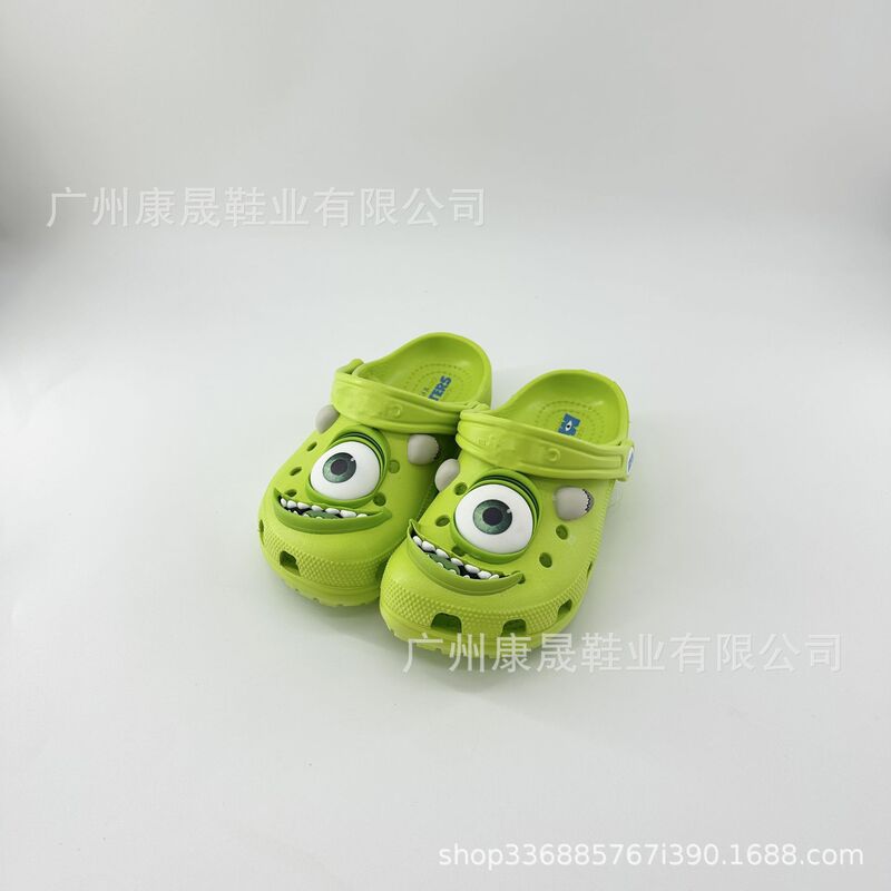 "Power Monster" Star Cartoon Outdoor Sandals for Boys and Girls, Beach Shoes, Slippers, Non-Slip and Wear-Resistant Clogs