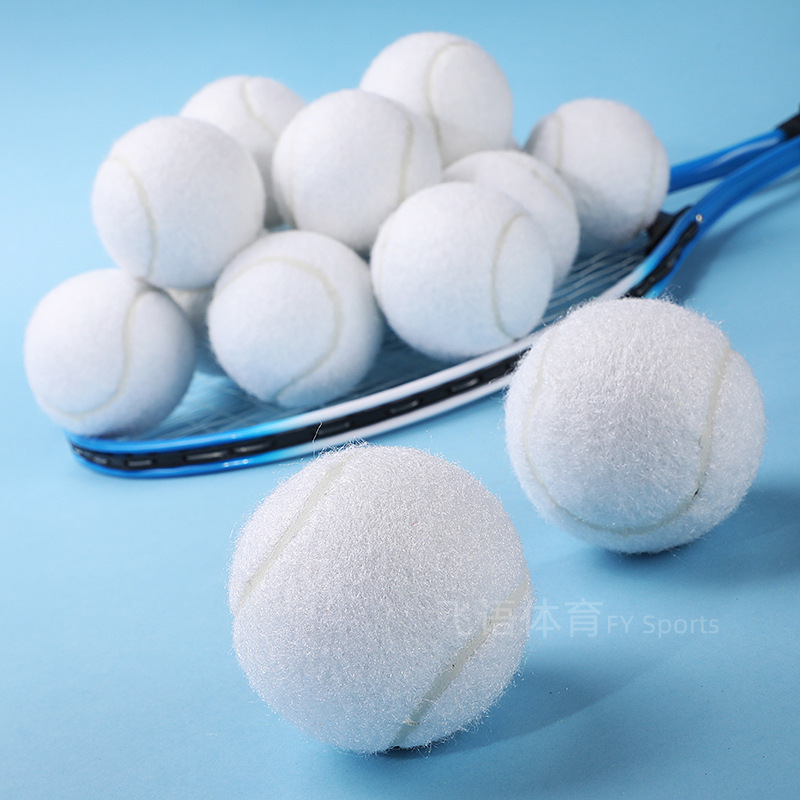 White Pressure-Free Tennis Balls, Highly Elastic and Durable, Suitable for Beginners, Training, Fitness, and Swing Practice. Factory Wholesale in Stock