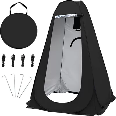 Changing Clothes Sun Protection | Avtomobil dam çadırları - 12m-black-three-windows-painted-silver-single