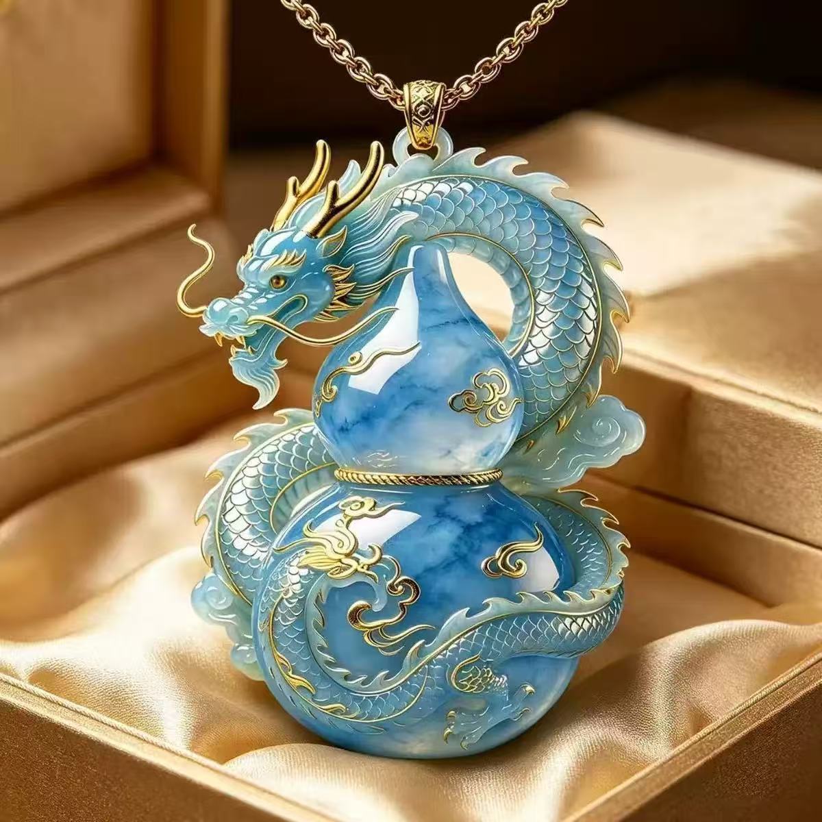 【Dragon and Phoenix Playing with Pearls】Traditional Enamel Metal Pendant with Three-Dimensional Relief, High-End Pendant, Inheriting Traditional Chinese Style Necklace Jewelry
