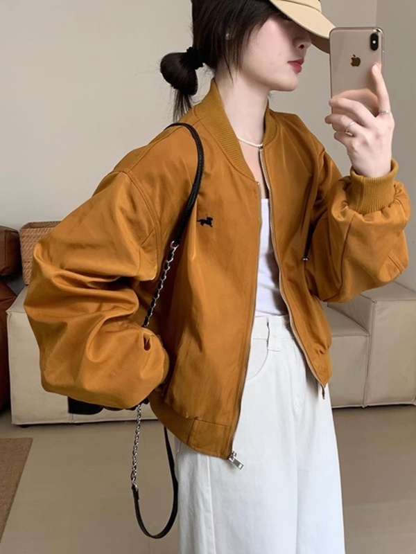 小个子短款棒球服外套女2025春秋季新款宽松百搭薄款拉链夹克外套|undefined