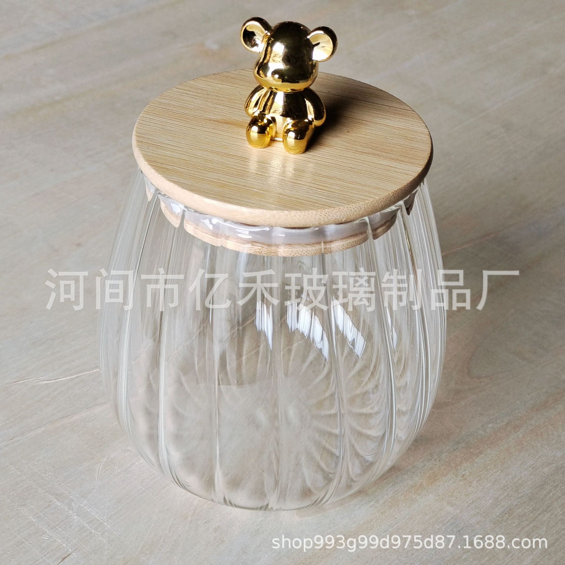 Tarro de vidrio de pétalo spot, frasco de vidrio sellado creativo, frasco de té, jarabe de gran capacidad de grado alimenticio para el hogar, almacenamiento a rayas