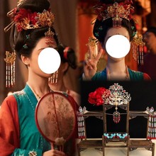 国色何芳惟芳古华装造型同款发饰富贵华丽写真戏曲汉服唐风头饰