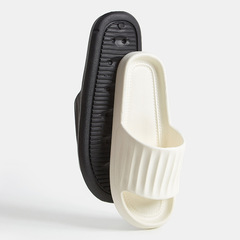 Drop Shipping Stripe Bitter Gourd Slippers Hot Instagram Trendy Soft Bottom Home Use Indoor One-Word Slippers Wholesale 