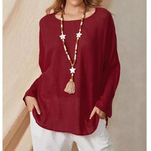 2024速卖通亚马逊热卖休闲雪纺衬衫女士上衣